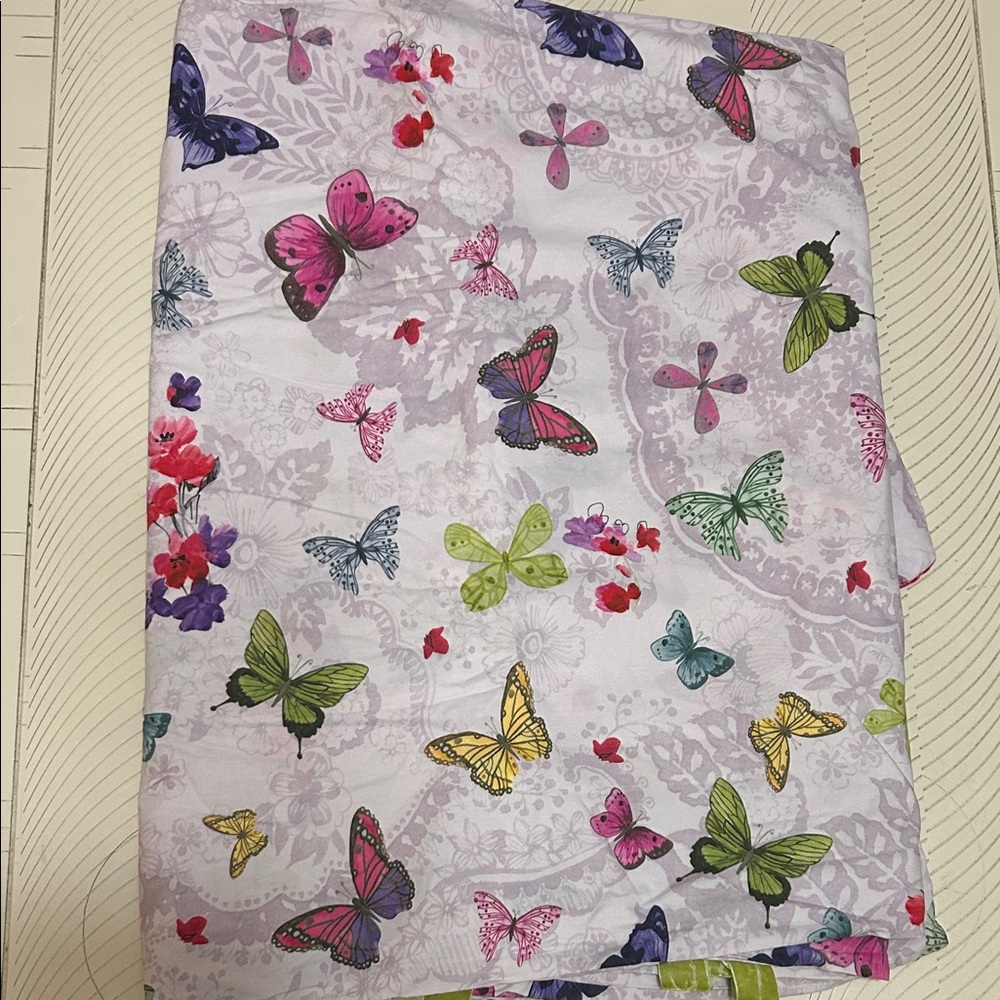Pottery Barn Butterfly Print duvet cover